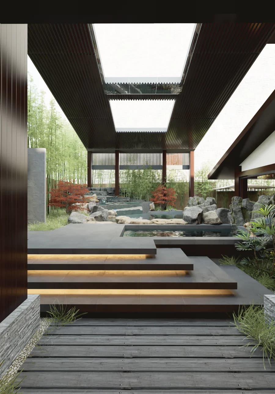 Onsen - Japanese bathing ritual with mineral hot pools and recovery chambers